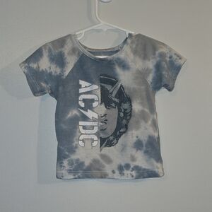 AC/DC Kids Tie-Dye T-Shirt - Black and Gray LOT R1